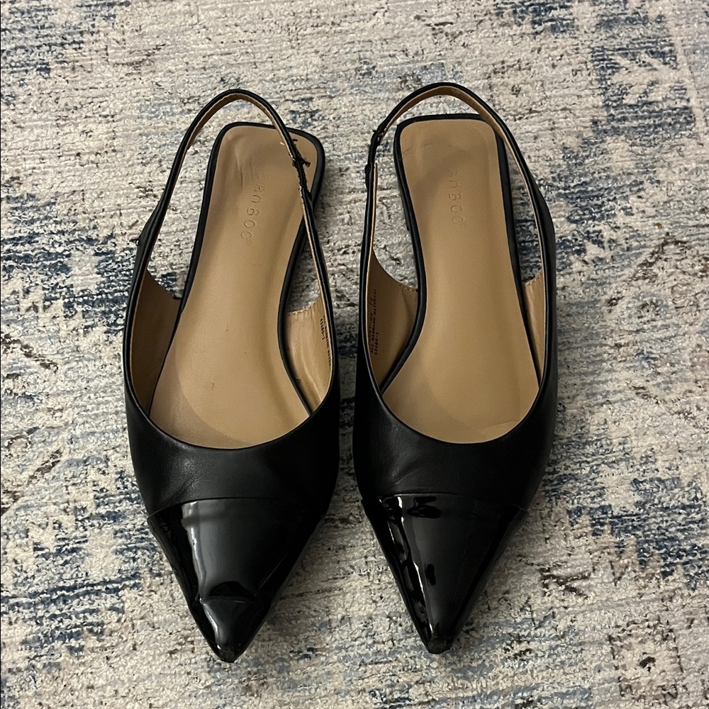 Black Slingback Flats